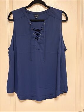 torrid Harper navy lace-up sleeveless top